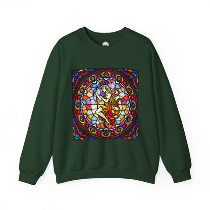 Unisex Heavy Blend™ Crewneck Sweatshirt, Glass, Virgo Zodiac Design