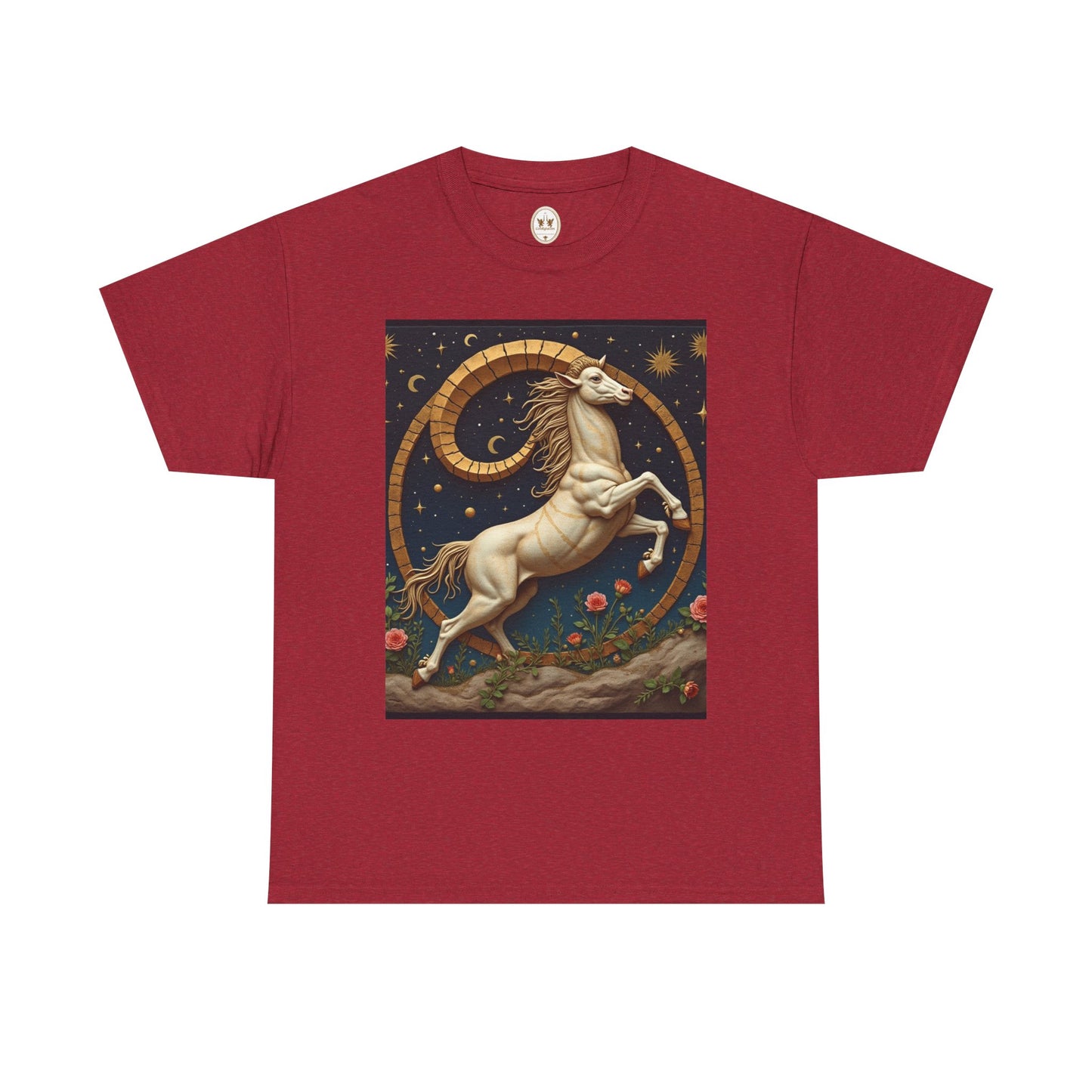 Unisex Heavy Cotton T-Shirt, Aries Animal. Zodiac Design