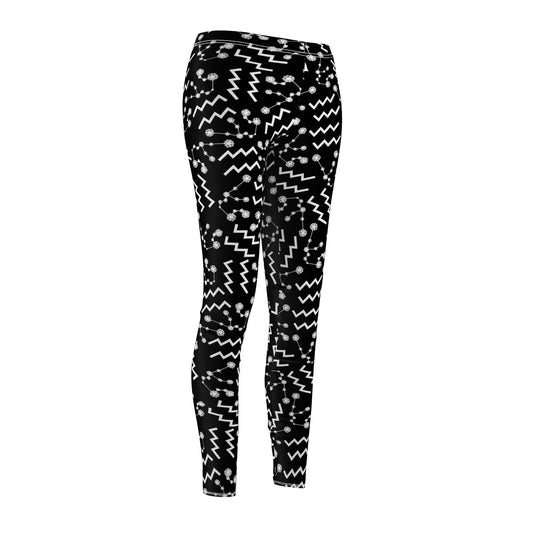 Women's Zodiac Cut & Sew Casual Leggings Aquarius Zodiac sign