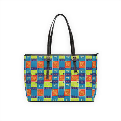 Leather Shoulder Bag, Gemini, Zodiac v1, Shapes Pattern