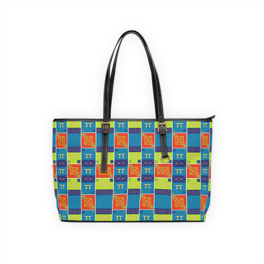 Leather Shoulder Bag, Gemini, Zodiac v1, Shapes Pattern