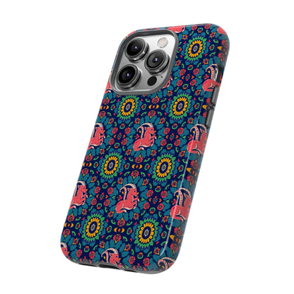 Tough Cases, Capricorn, Zodiac v1, Flower Pattern