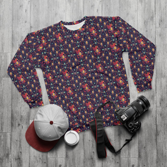 Unisex Sweatshirt (AOP), Virgo, Zodiac, Jewel Pattern
