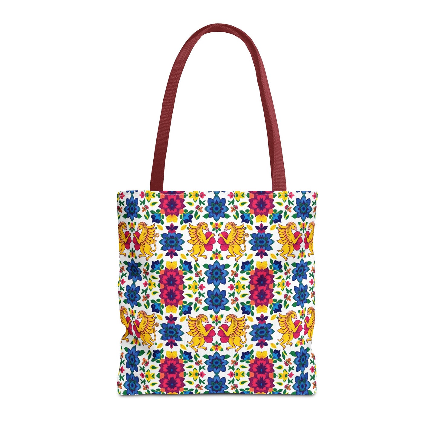 Tote Bag (AOP), Gemini, Zodiac, Flower Pattern