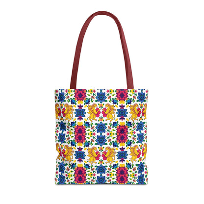 Tote Bag (AOP), Gemini, Zodiac, Flower Pattern