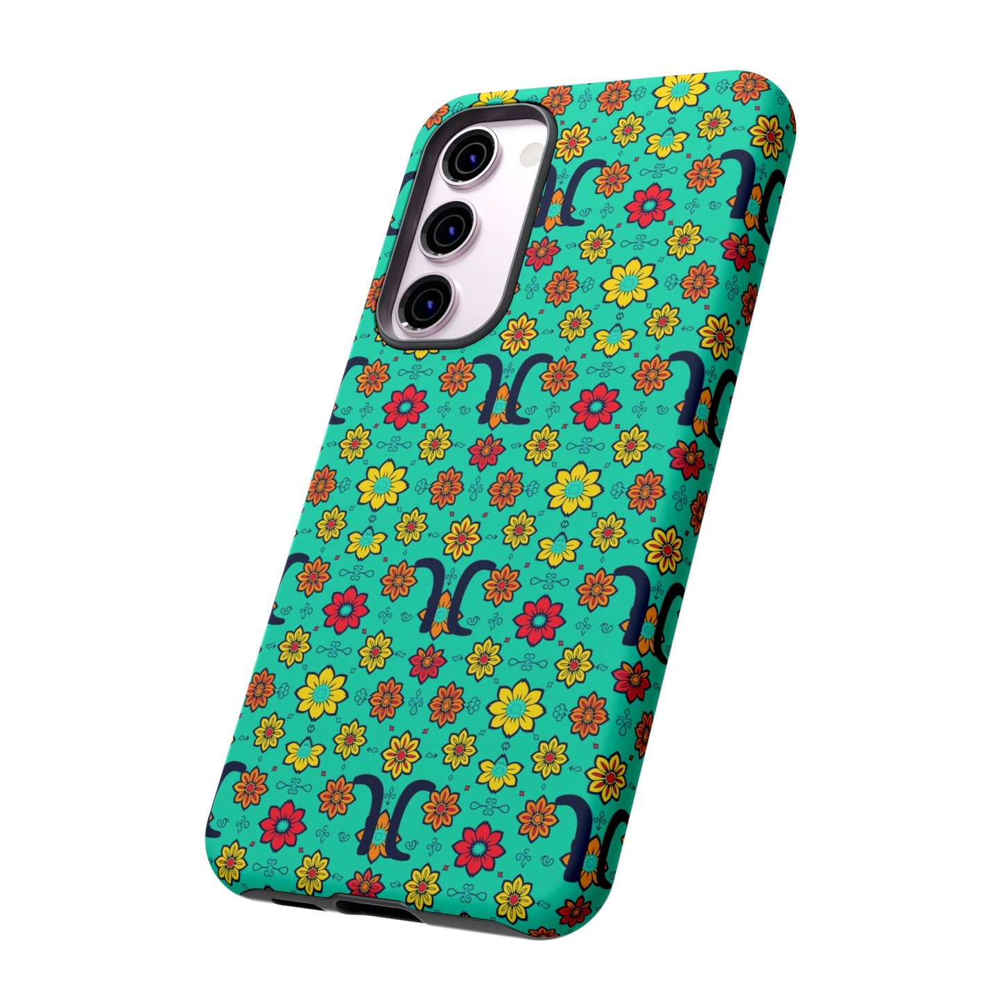 Tough Cases, Aquarius, Zodiac v2, Flower Pattern
