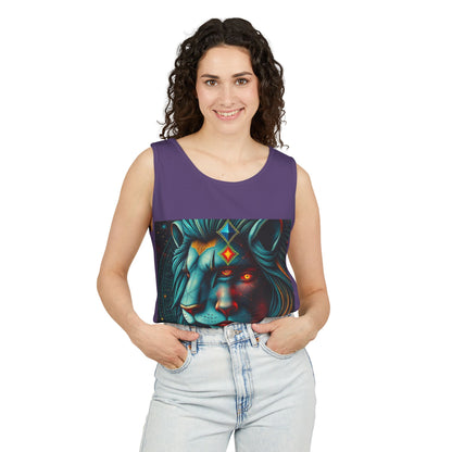 Unisex Garment-Dyed, Tank Top, Leo, Pop Art, 100% US cotton