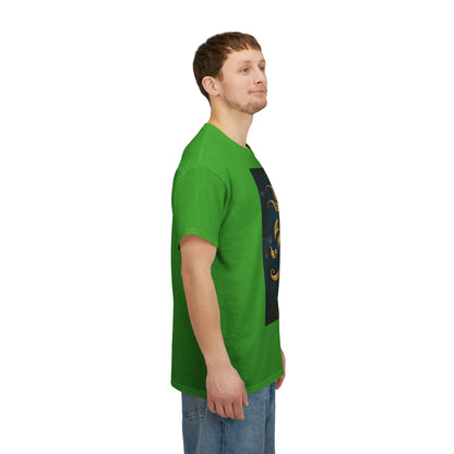 Unisex Heavy Cotton T-Shirt, Midnight Arrow v1, Sagittarius Zodiac Design