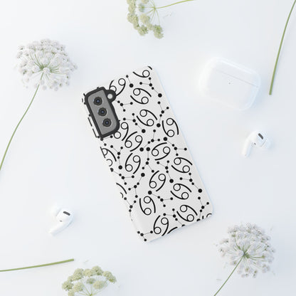 Tough Cases with the Cancer Zodiac sign for iPhone, Samsung Galaxy, and Google Pixel devices