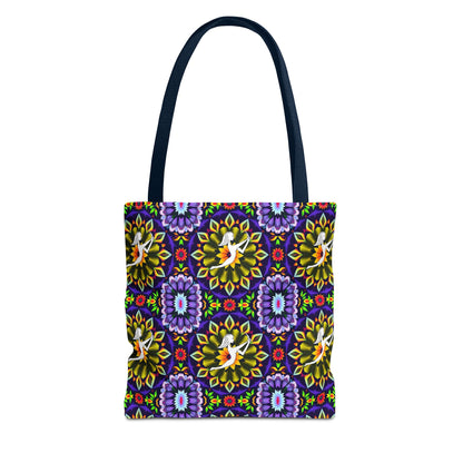 Tote Bag (AOP), Sagittarius, Zodiac v2, Flower Pattern