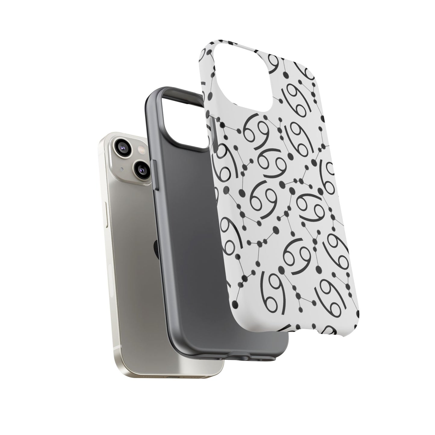 Tough Cases with the Cancer Zodiac sign for iPhone, Samsung Galaxy, and Google Pixel devices