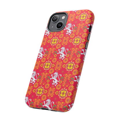 Tough Cases, Leo, Zodiac v4, Flower Pattern