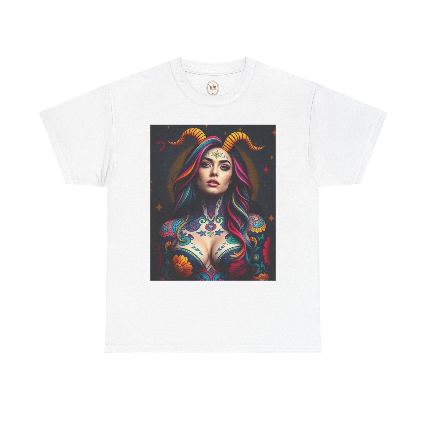 Unisex Heavy Cotton T-Shirt, Capricorn, Zodiac, Sexy Art