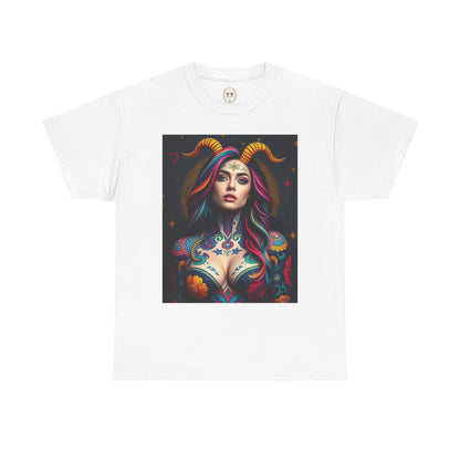 Unisex Heavy Cotton T-Shirt, Capricorn, Zodiac, Sexy Art