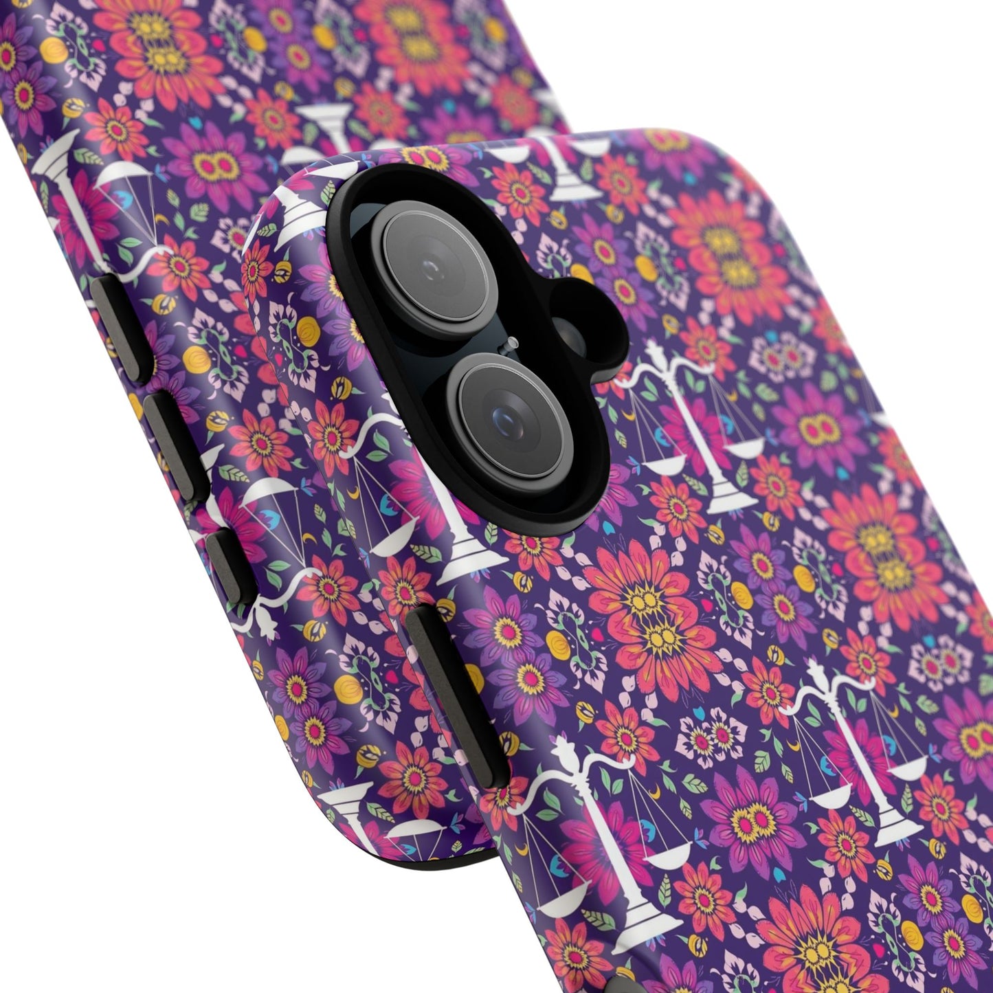 Tough Cases, Libra, Zodiac v4, Flower Pattern