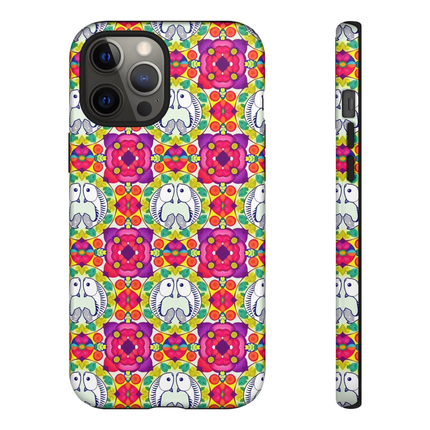 Tough Cases, Pisces, Zodiac v2, Flower Pattern