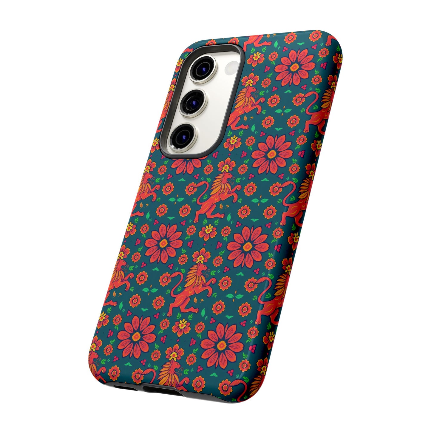 Tough Cases, Leo, Zodiac v2, Flower Pattern