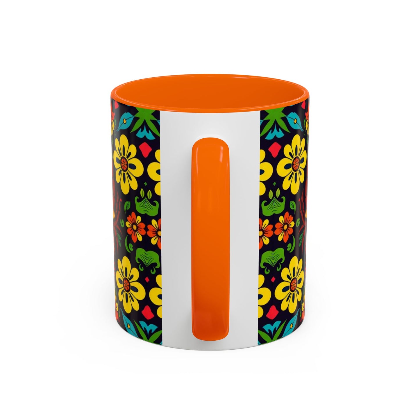Accent Coffee Mug, Cancer, Zodiac v2, Flower Pattern, (11, 15oz)