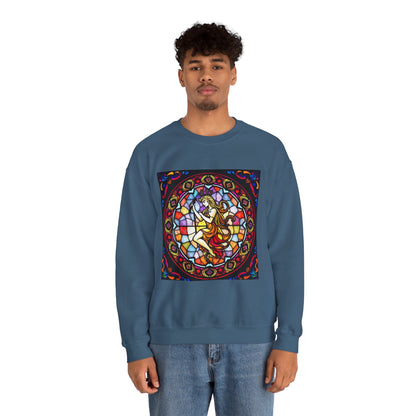 Unisex Heavy Blend™ Crewneck Sweatshirt, Glass, Virgo Zodiac Design