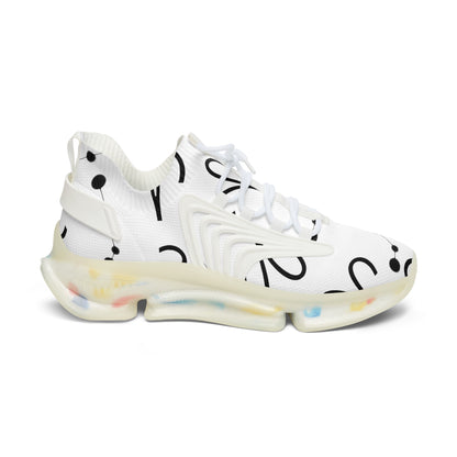 Women's Mesh Sneakers, Constellation & Symbol, Aries Zodiac Sign, AOP
