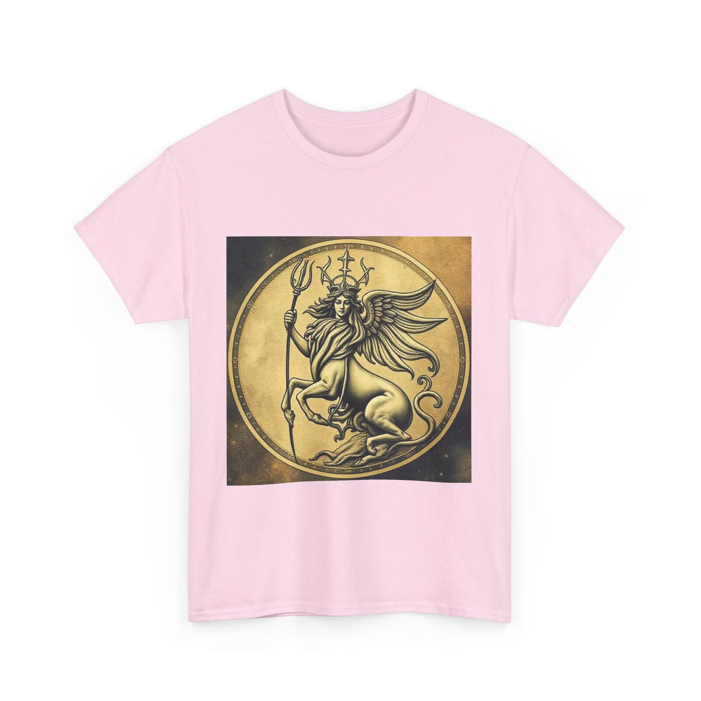 Unisex Heavy Cotton T-Shirt, Animal Angel v1, Virgo Zodiac Design