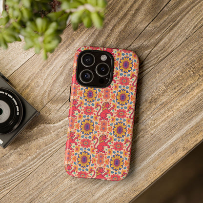 Tough Cases, Leo, Zodiac v1, Flower Pattern