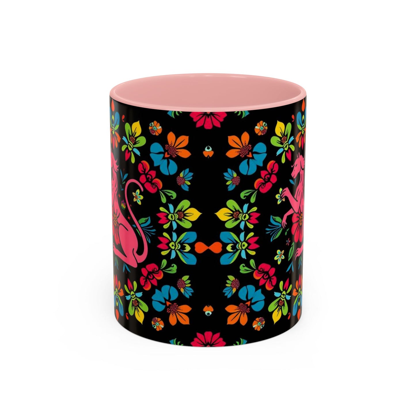 Accent Coffee Mug, Zodiac. Virgo, Flower Pattern, (11, 15oz)