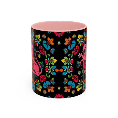Accent Coffee Mug, Zodiac. Virgo, Flower Pattern, (11, 15oz)