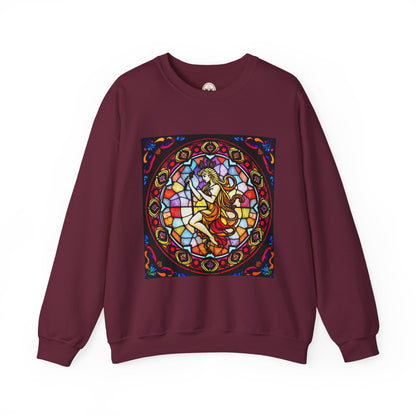 Unisex Heavy Blend™ Crewneck Sweatshirt, Glass, Virgo Zodiac Design