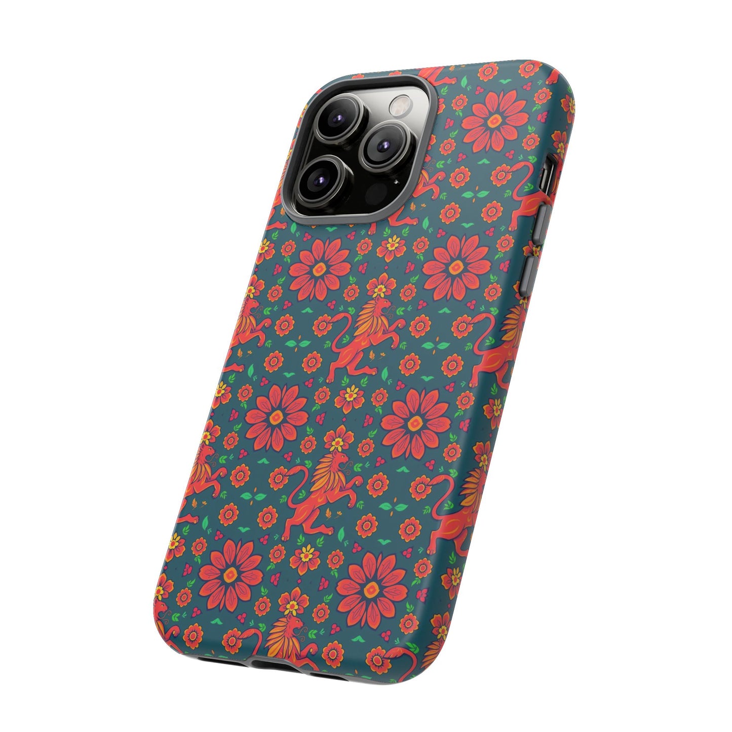 Tough Cases, Leo, Zodiac v2, Flower Pattern