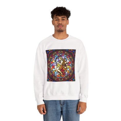 Unisex Heavy Blend™ Crewneck Sweatshirt, Glass, Virgo Zodiac Design