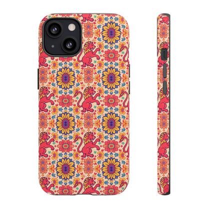 Tough Cases, Leo, Zodiac v1, Flower Pattern