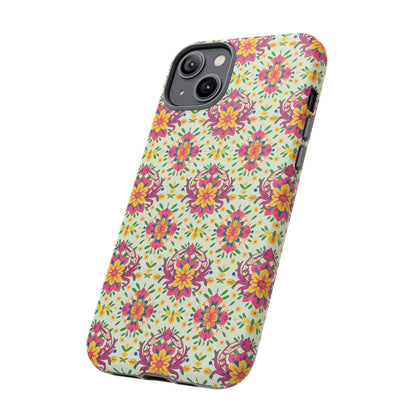 Tough Cases, Cancer, Zodiac v3, Flower Pattern
