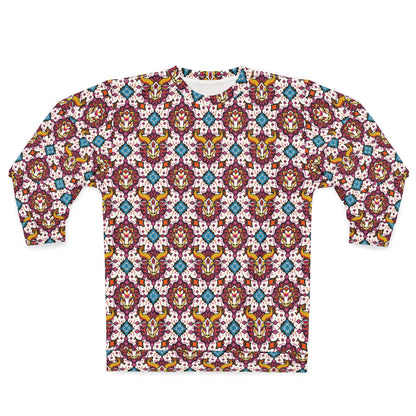 Unisex Sweatshirt (AOP), Taurus, Zodiac v3, Jewel Pattern