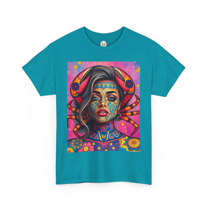 Unisex Heavy Cotton T-Shirt, Cancer, Zodiac v3, Sexy Art