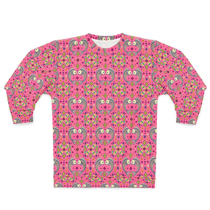 Unisex Sweatshirt (AOP), Pisces, Zodiac v1, Jewel Pattern