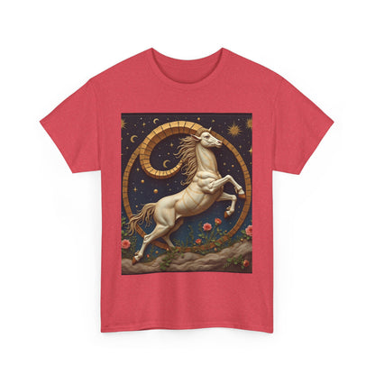 Unisex Heavy Cotton T-Shirt, Aries Animal 1v, Zodiac Design