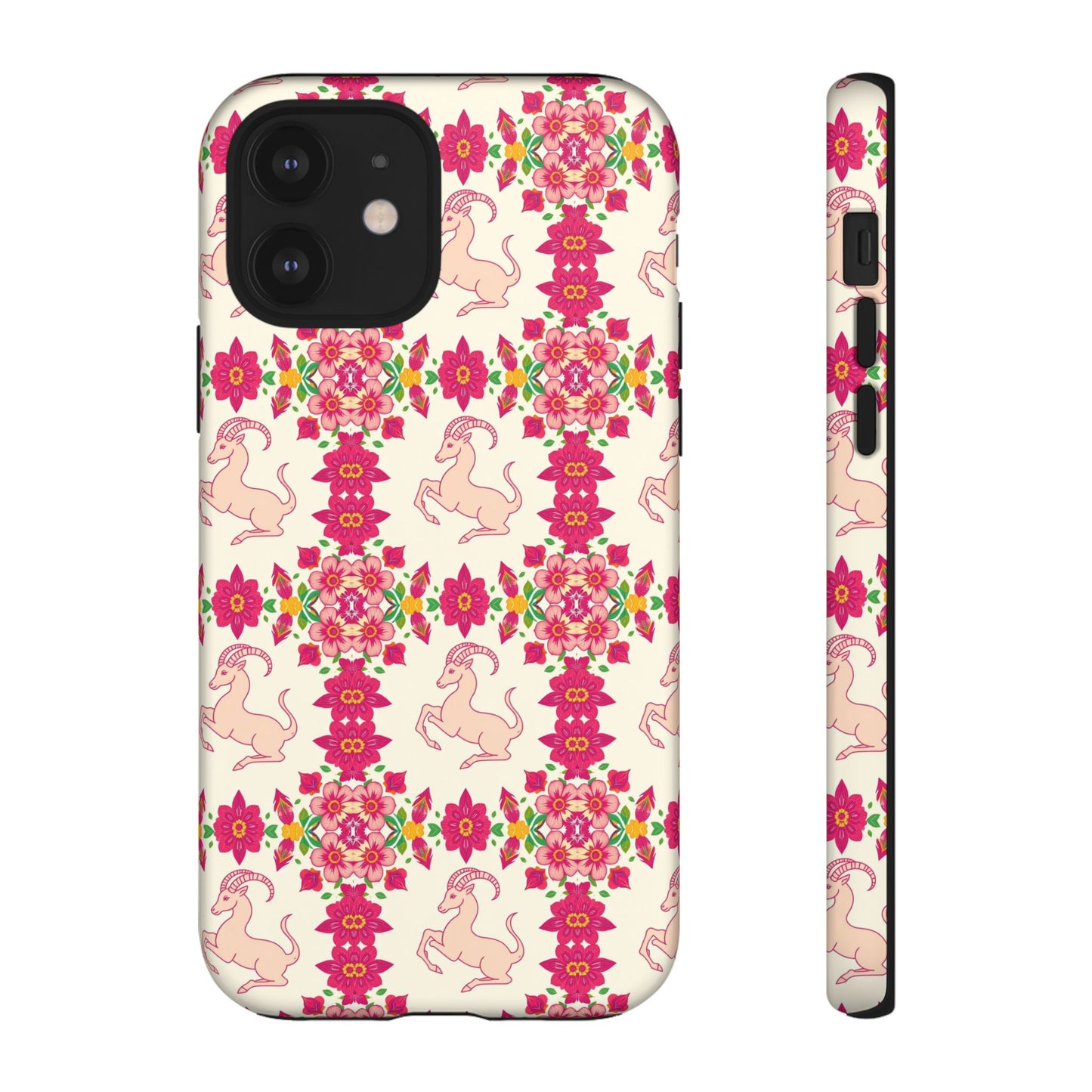 Tough Cases, Capricorn, Zodiac v3, Flower Pattern