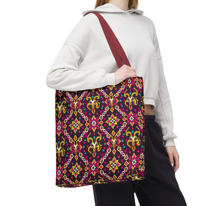 Tote Bag (AOP), Capricorn, Zodiac, Jewel Pattern