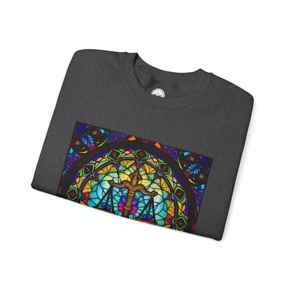 Unisex Heavy Blend™ Crewneck Sweatshirt, Glass, Libra Zodiac Design