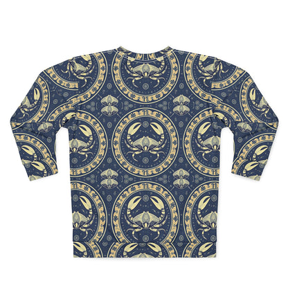 Unisex Sweatshirt, Zodiac Design, Pattern v1, Cancer, AOP