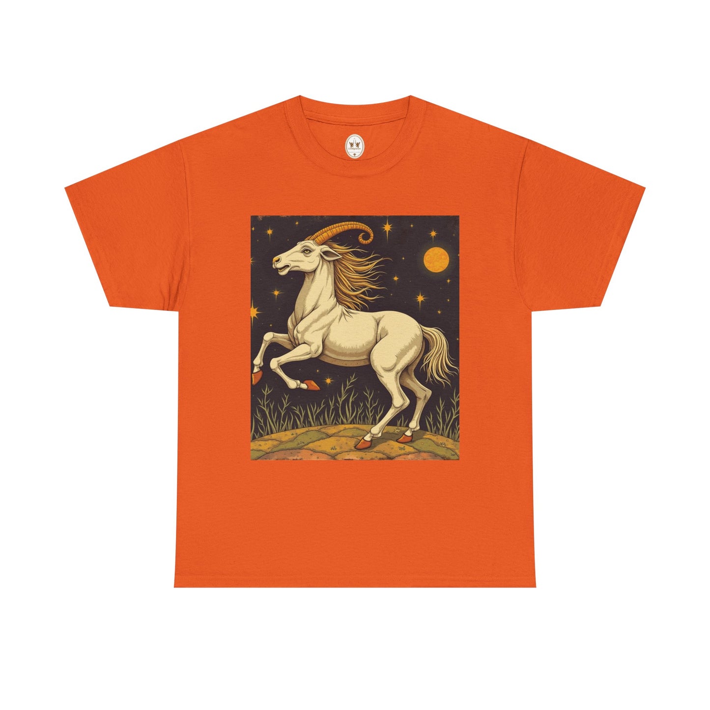 Unisex Heavy Cotton T-Shirt, Aries Animal, Zodiac Design