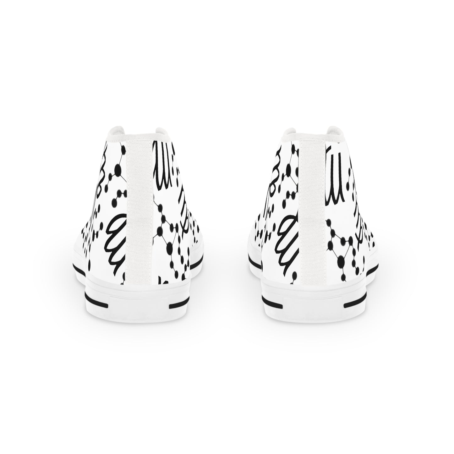 Men's High Top Sneakers, Breathable polyester canvas, Virgo Zodiac Design