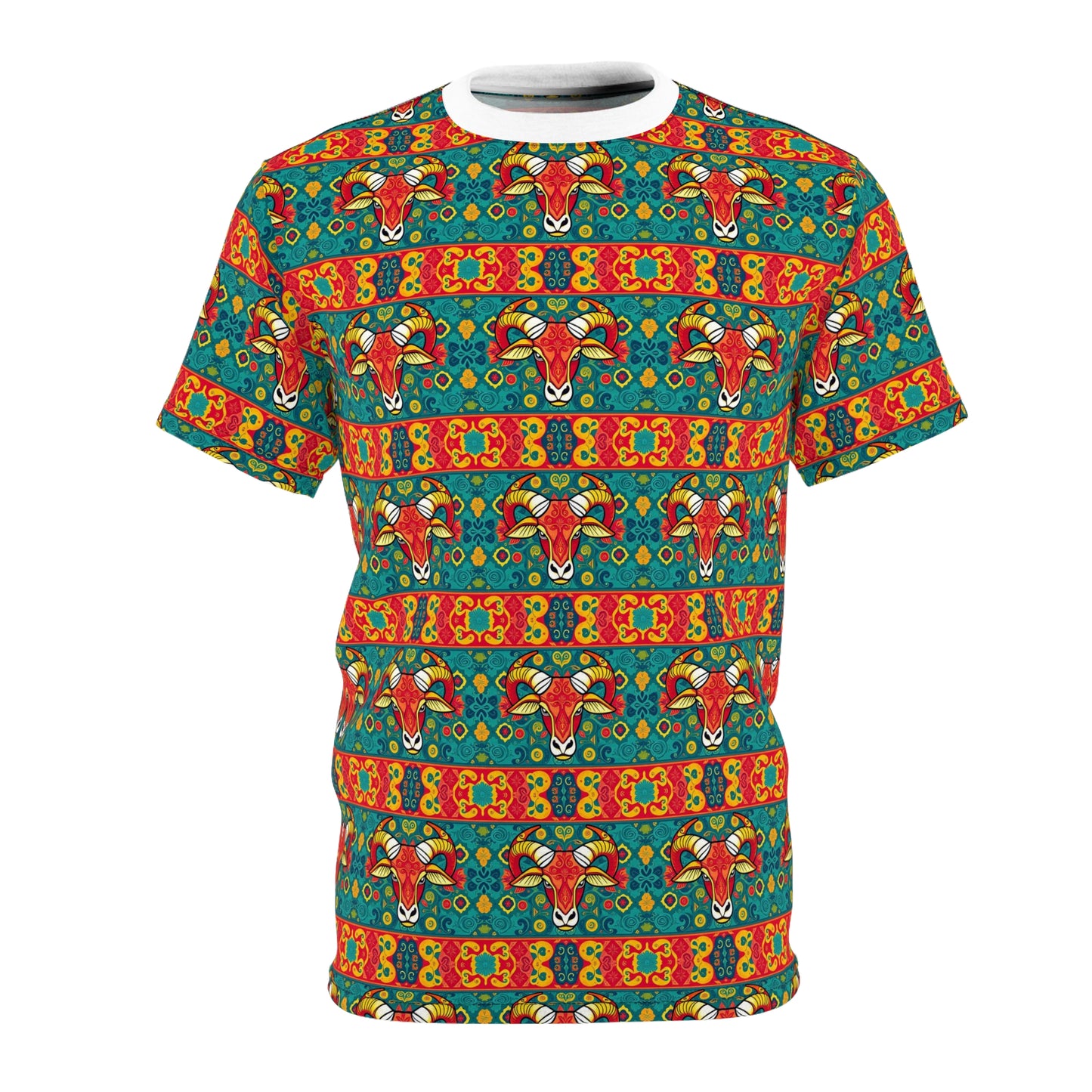 Unisex Cut & Sew T-Shirt, AOP, Taurus, Zodiac, Pattern