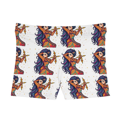 Women's Shorts, (AOP), Sagittarius, Zodiac, Sexy Pattern