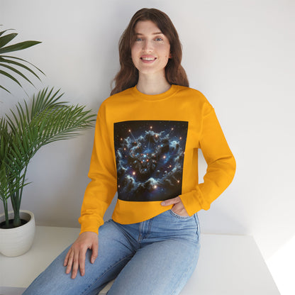 Unisex Heavy Blend™ Crewneck Sweatshirt, Space Bullhead, Taurus Zodiac Design