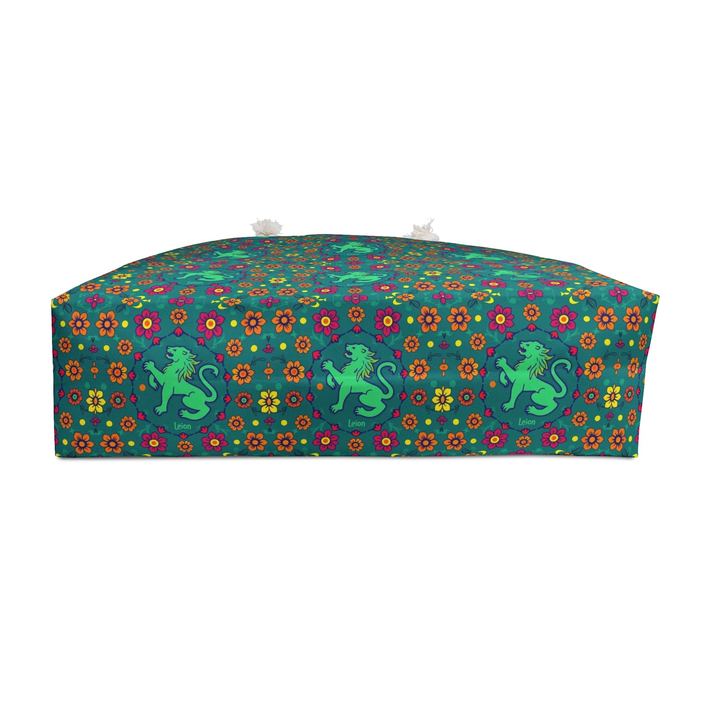 Weekender Bag, Leo, Zodiac v3, Flower Pattern