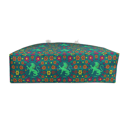 Weekender Bag, Leo, Zodiac v3, Flower Pattern