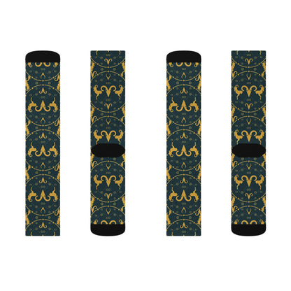 Sublimation Socks, Aries, Zodiac, Pattern