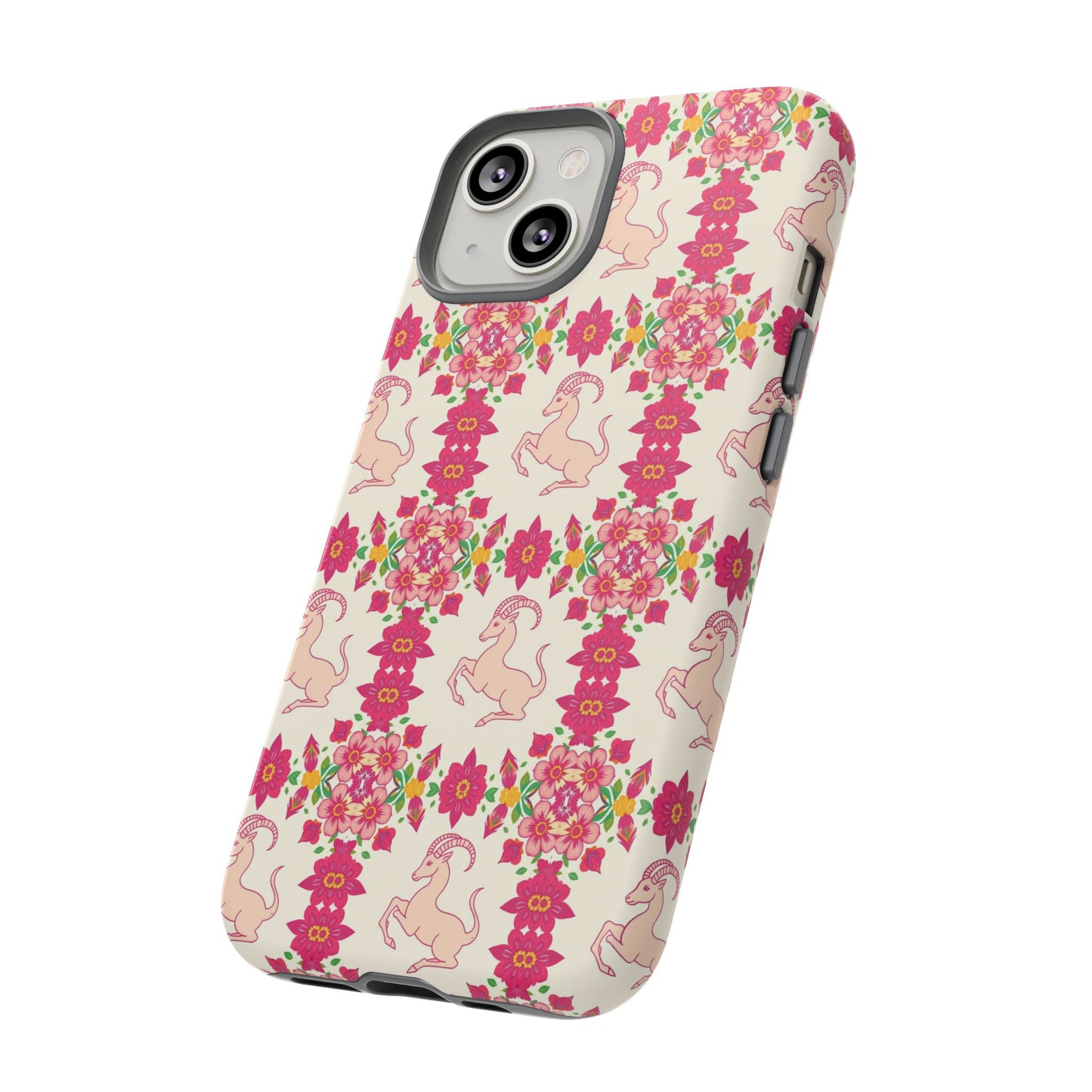 Tough Cases, Capricorn, Zodiac v3, Flower Pattern